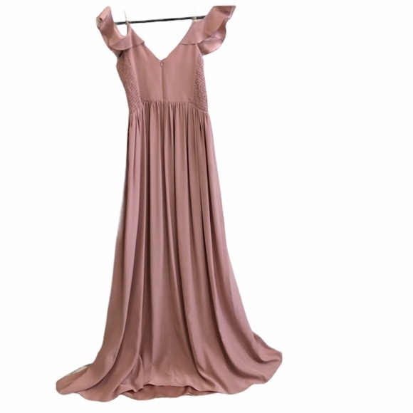 Amanda Uprichard Wren Silk Blush Pink Maxi Dress M - Picture 15 of 15